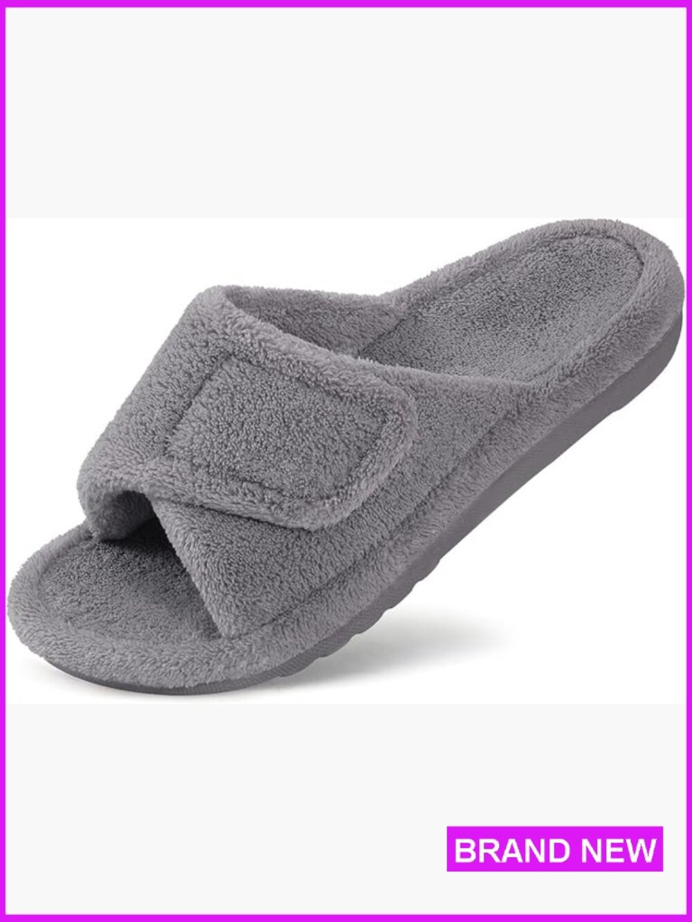 Orthopedic Slippers with Arch Support Adjustable Open Toe House Shoes
